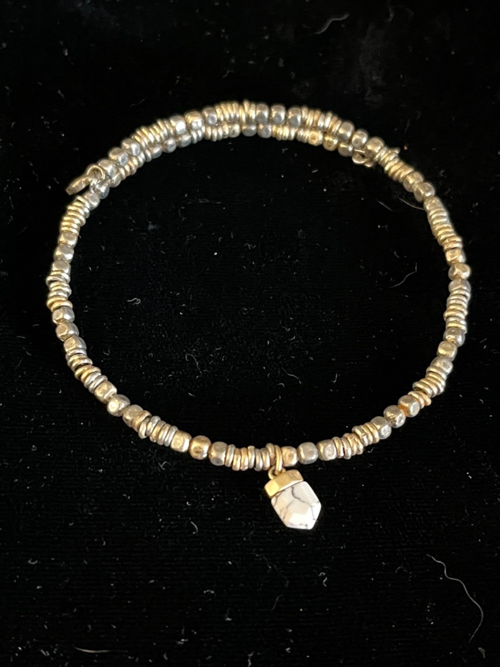 KEEP Collective Silver Beaded Stretch Bracelet